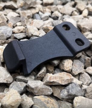 Belt-mounted shooting headset holder - plastic holder