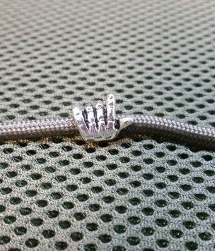 Metal Wolf Head bead silver