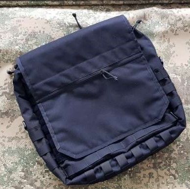 Bag flap with 2 zippered pockets with velcro closure +40pln